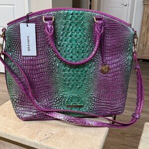 Brahmin Cotton Candy Large Duxbury Satchel Handbag NWT